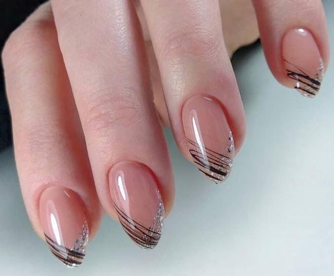 Black Tie Bliss French Manicure