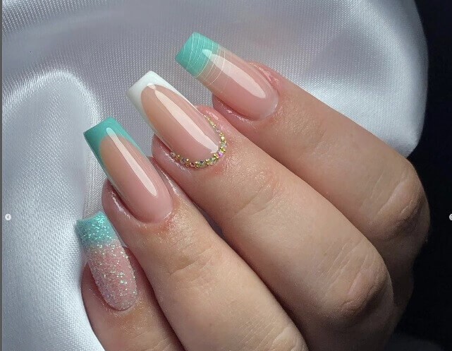 Ocean Breeze French Manicure