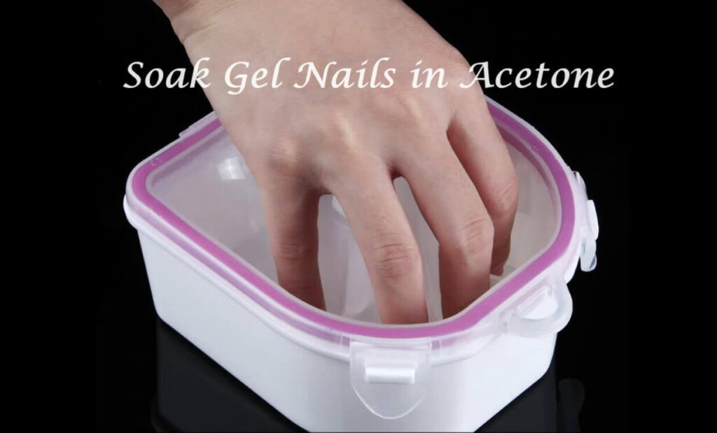 Soak Gel nails in acetone