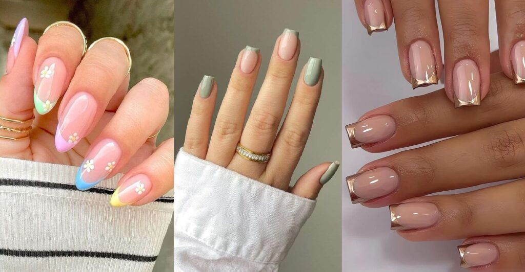 french nails for workplace